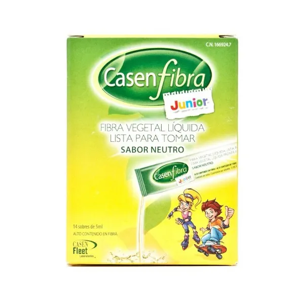 Casen Fibra Junior Solutie cu fibre vegetale gust neutru 14 plicuri