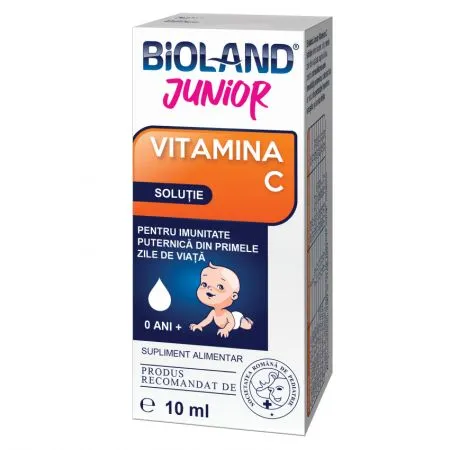 Picaturi solutie orala Vitamina C Bioland Junior, 10 ml, Biofarm