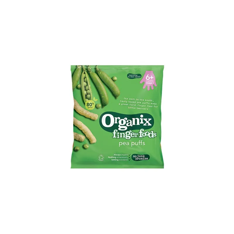 Organix Finger Snack cu Mazare si Porumb 6+*15 g