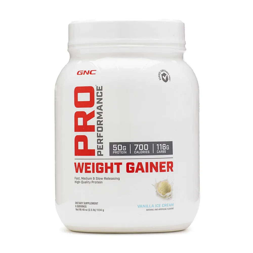 Weight Gainer cu aroma de vanilie (1134 grame), GNC Pro Performance