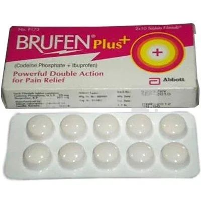 BRUFEN PLUS 400 mg/30 mg X 30 COMPR. FILM. 400mg/30mg BGP PRODUCTS AB - ABBOTT