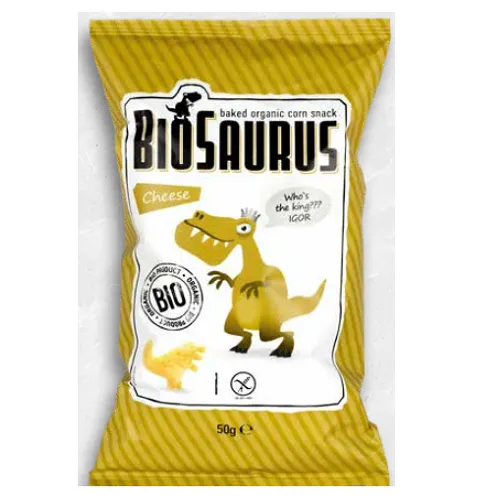 Little Angel Biosaurus Pufuleti din Porumb si Branza Fara Gluten x 50g