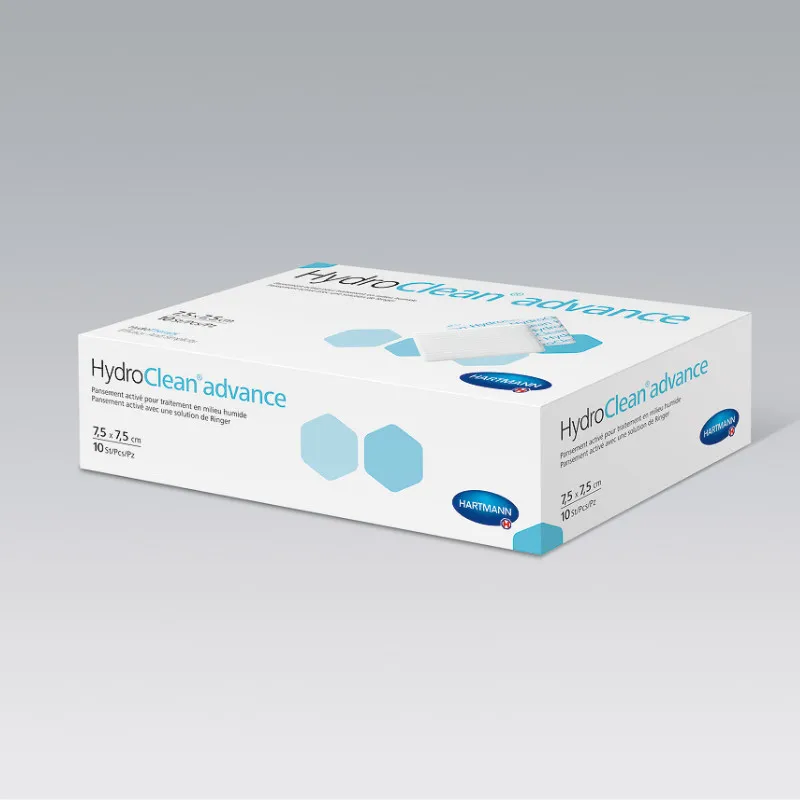 HARTMANN Hydroclean Advance Pansament rotund activat pentru terapia umeda, 7.5 x 7.5cm, 10 bucati