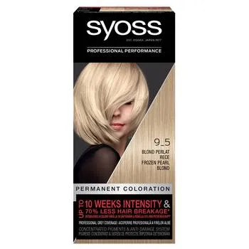 Vopsea de par permanenta Color Baseline 9-5 Blond Perlat Rece, 115ml, Syoss