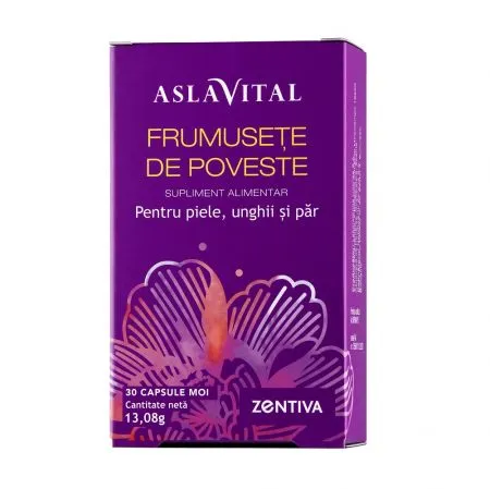 Frumusete de poveste, pentru piele, unghii si par Aslavital, 30 capsule moi, Zentiva