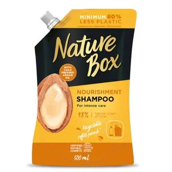 Rezerva sampon cu ulei de argan presat la rece, 500ml, Nature Box