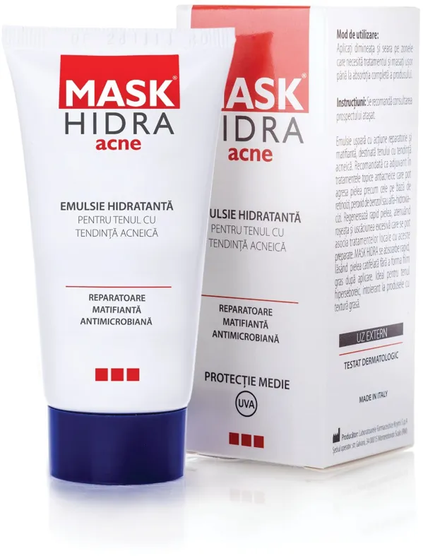 Emulsie hidratanta Mask Hidra Acne, 50 ml, Solartium Group