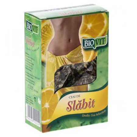 Ceai de slabit cu lamaie BioVit, 50 g, Naturavit