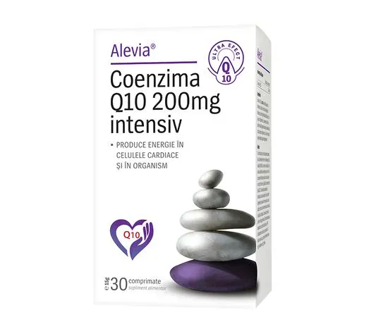 Coenzima Q10 200 mg intensiv, 30 comprimate, Alevia