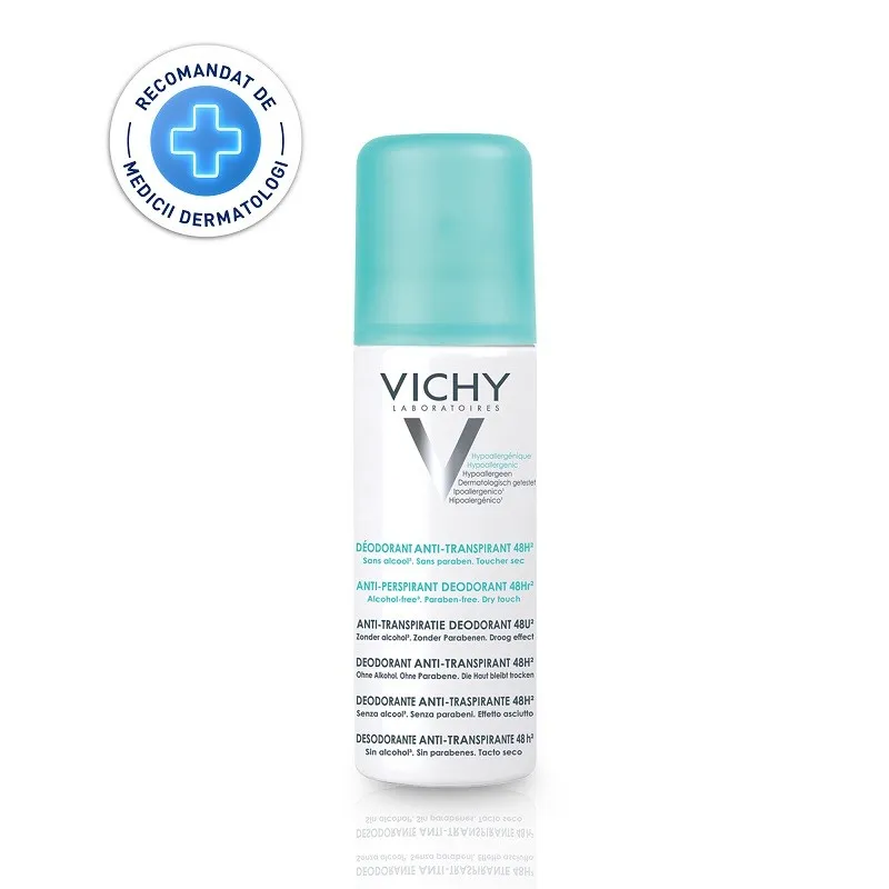 VICHY DEODORANT SPRAY ANTIPERSPIRANT FARA ALCOOL PENTRU BARBATI SI FEMEI 125ML