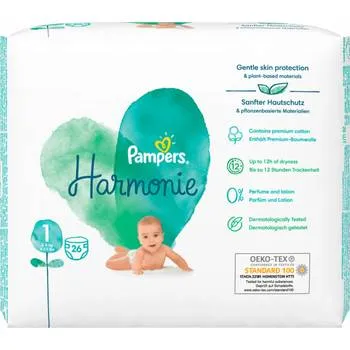 Scutece pentru copii Pure Protection, Marimea1, 2-5kg, 26 bucati, Pampers