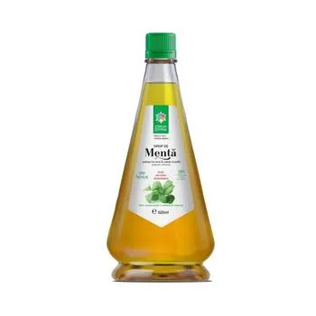 Sirop natural de menta presat la rece, 520ml, Steaua Divina