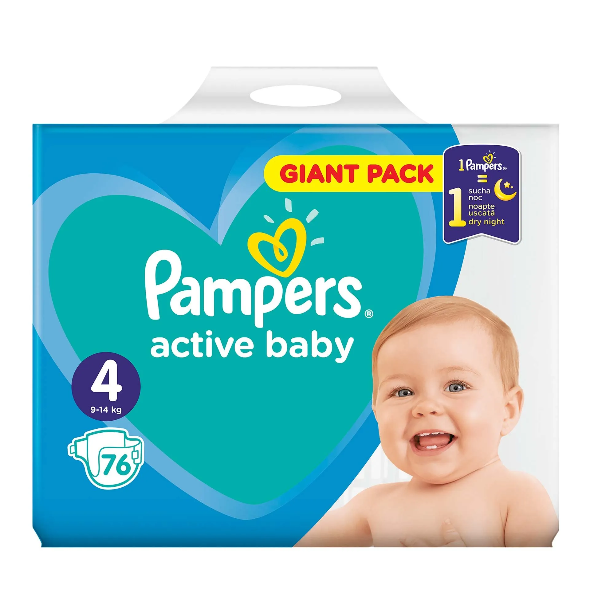 Pampers 4 Active Baby Maxi 9-14kg x 76 bucati