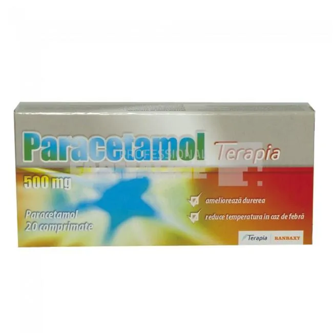 Terapia Paracetamol 500 mg  20 comprimate