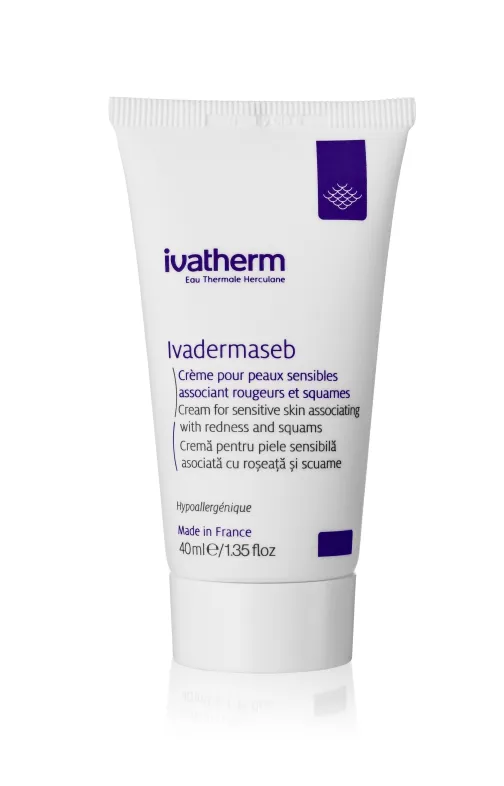 IVATHERM IVADERMASEB Cremă pentru piele sensibilă asociată cu roşeaţă şi scuame