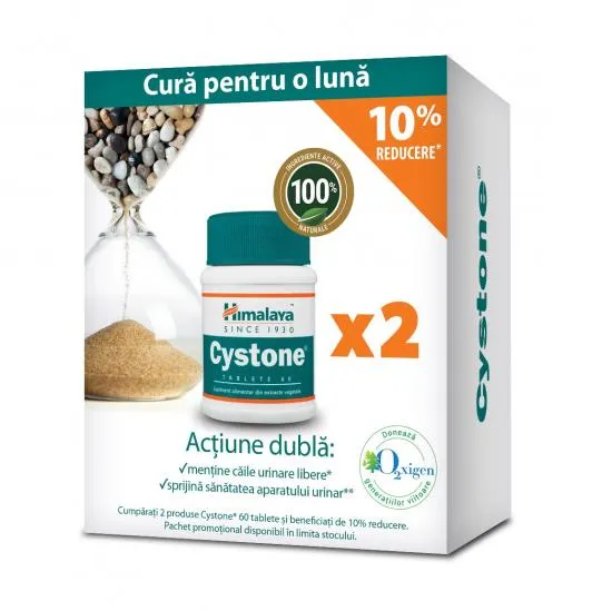 Pachet 2 x Cystone 60 comprimate -10% reducere -Himalaya