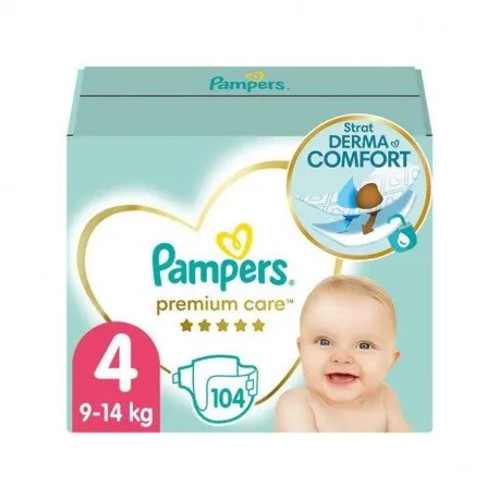 Pampers Scutece Premium Care Marimea 4, 9 -14 kg, 104 bucati