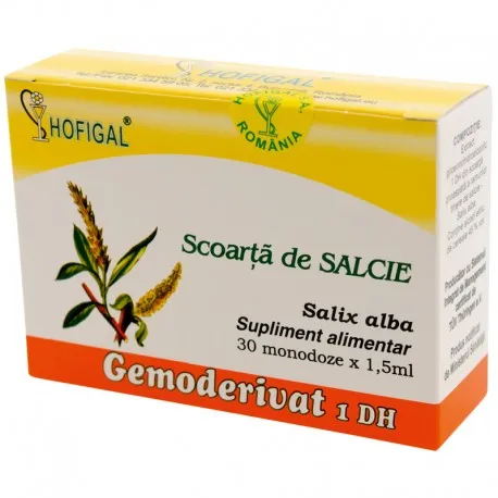 Gemoderivat din scoarta de salcie, 30 monodoze, Hofigal