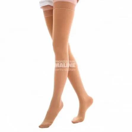Alina Ciorapi 15/20 peste genunchi cu banda adeziva normali lungime 80 cm bej "xxl"