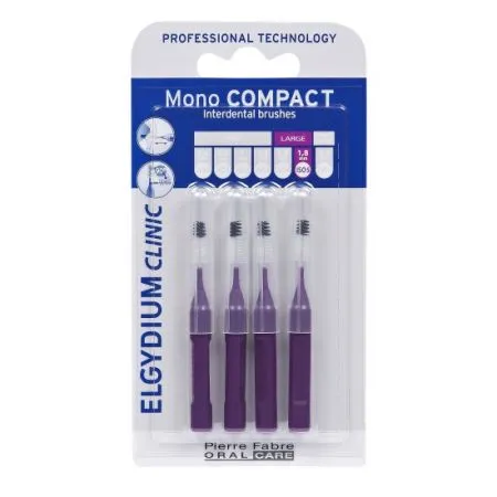 Periute interdentare Mono Compact Purple, 4 bucati, Elgydium