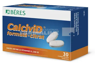 Beres Calcivid citrat 30 comprimate