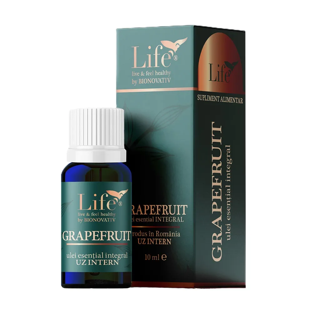 Ulei esential integral de grapefruit, 10 ml, Bionovativ