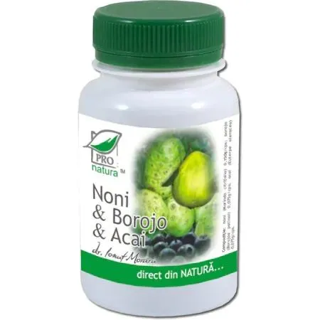 Noni, Borojo si Acai, 60 capsule, Pro Natura