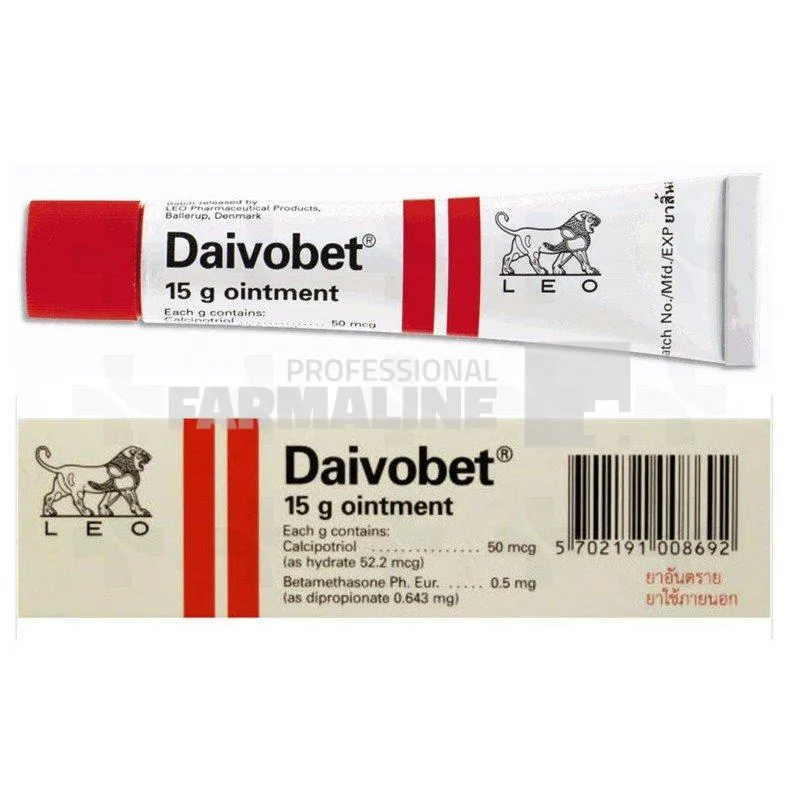 DAIVOBET 50 micrograme/0,5 mg/g x 1 - 15G GEL GEL 50micrograme/0,5mg/g LEO PHARMA A/S