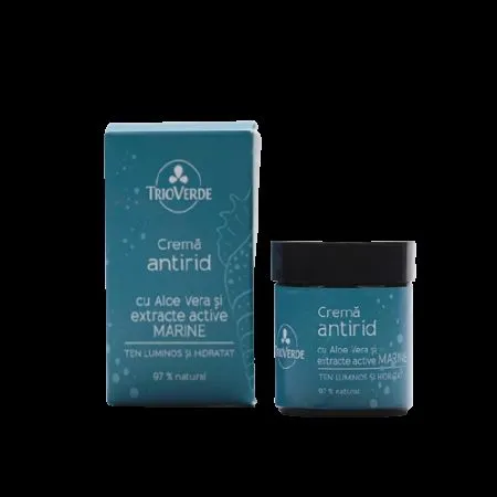Crema antirid cu aloe vera si extracte active marine, 60 ml, Trio Verde