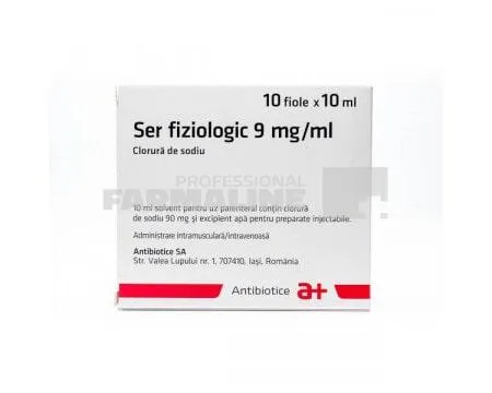 Ser fiziologic 9mg/ml 10 fiole