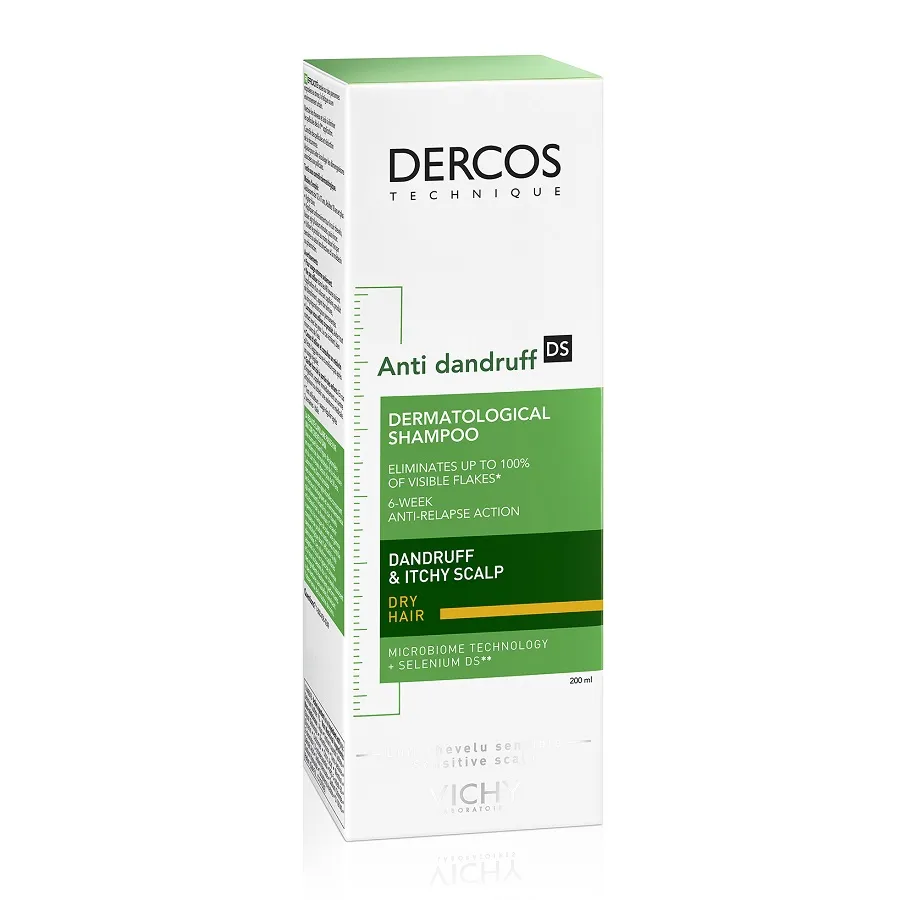 Sampon anti-matreata pentru par uscat Dercos, 200 ml, Vichy