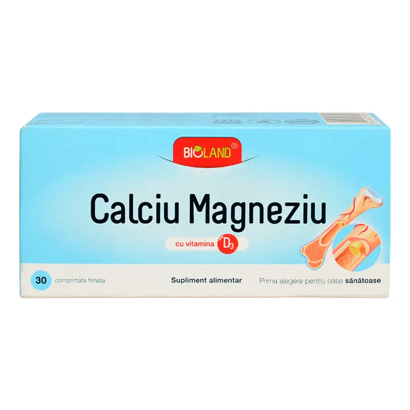 Ca-Mg+Vit D3,30 comprimate (Biofarm)