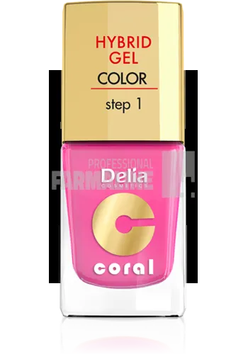 Delia Coral Hybrid Gel Color step 1 Lac unghii 22