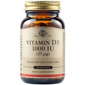 Vitamina D3 1000UI 25mcg, 100 capsule, Solgar
