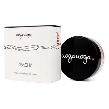 Fard de obraz pulbere cu chihlimbar Peachy Vegan, 4g, Uoga Uoga