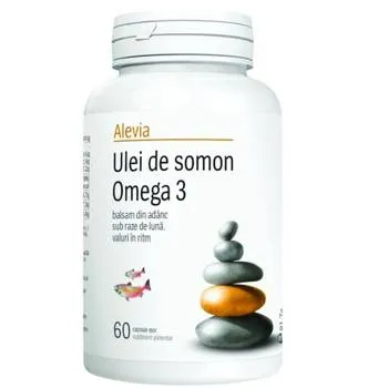 Ulei de somon Omega 3, 60 capsule, Alevia