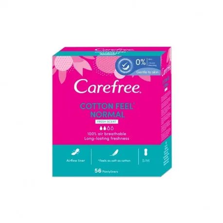 Carefree absorbante zilnice Cotton fresh, 56 bucati