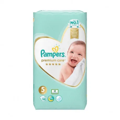 Pampers Scutece Premium Care Junior Marimea 5, 11-16 kg, 58 bucati