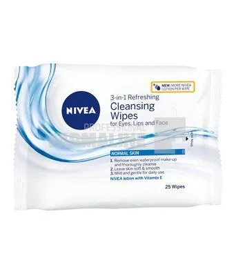 Nivea 81121 Servetele demachiante revigorante 3 in 1 ten normal 25 bucati