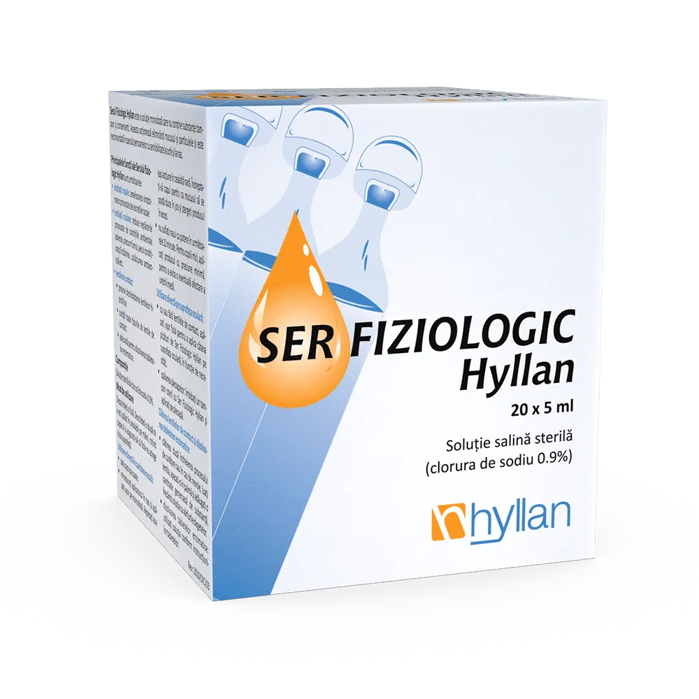 Ser fiziologic 5 ml x 20 monodoze (Hyllan)