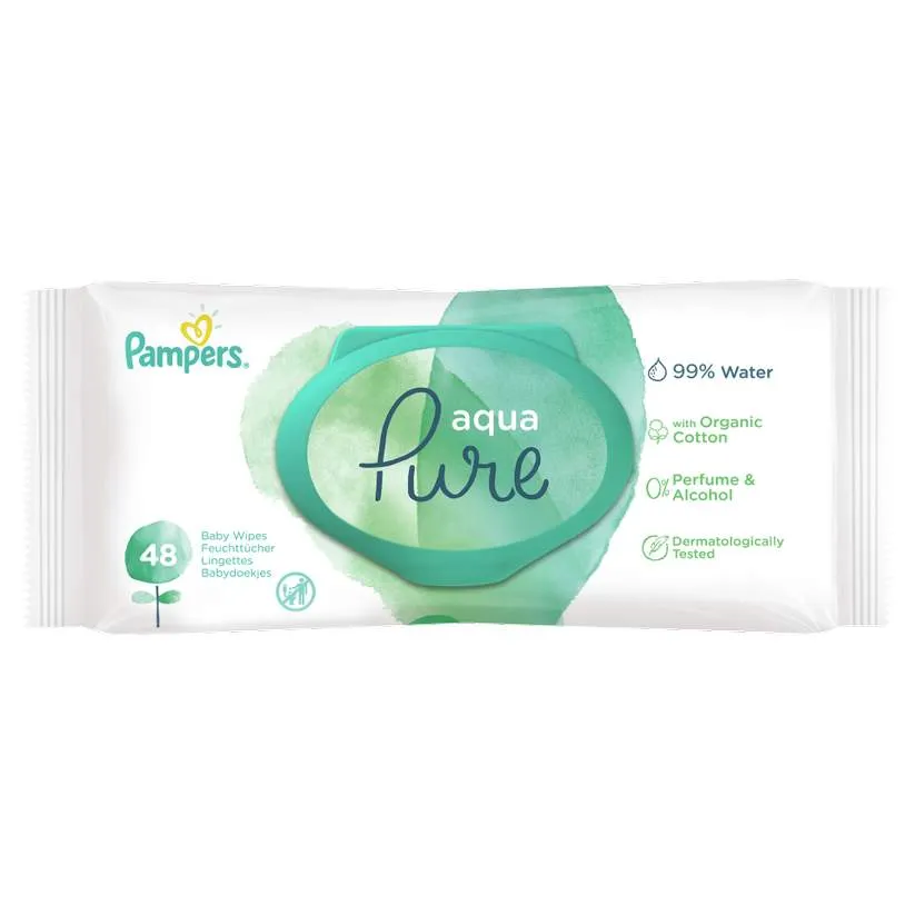 PAMPERS SERVETELE UMEDE AQUA PURE 48 BUCATI