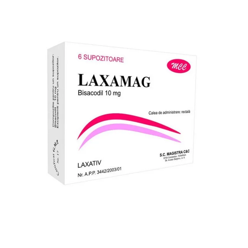 Laxamag 10 mg,6 supozitoare