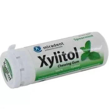 Guma de mestecat cu Spearmint si Xylitol, 30g, Miradent