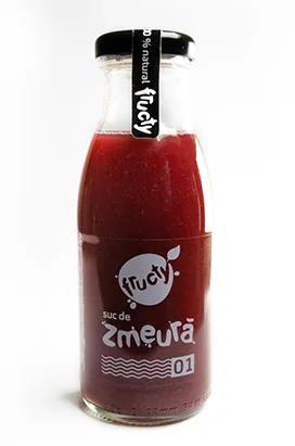 Suc natural de zmeura, 250 ml, Fructy