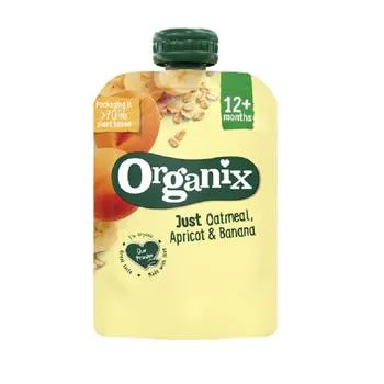 Gustare de ovaz cu caise si banane +12 luni Bio, 100g, Organix