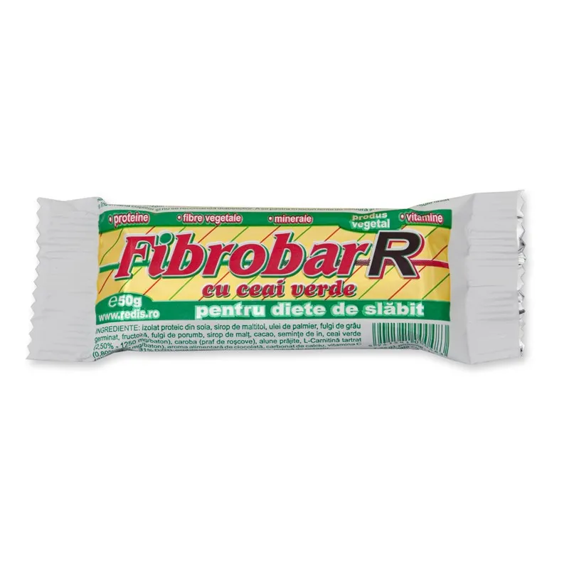 Baton Fibrobar cu Ceai Verde 50g (Redis)