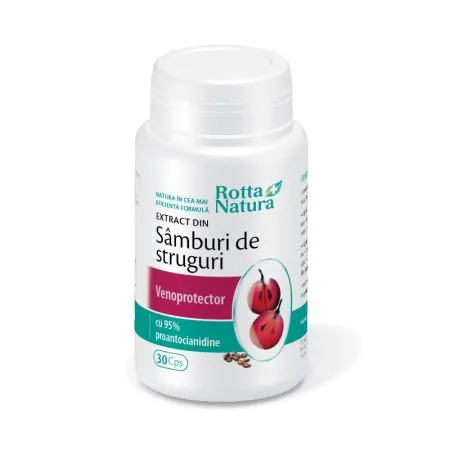 Extract din samburi de struguri, 30 capsule, Rotta Natura