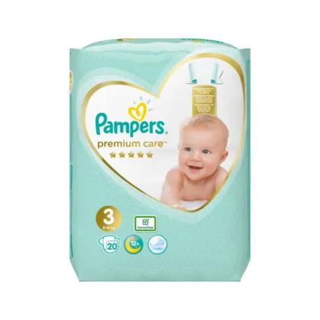 Pampers Scutece nr. 3 Premium Care Midi,6-10 kg, 20 bucati