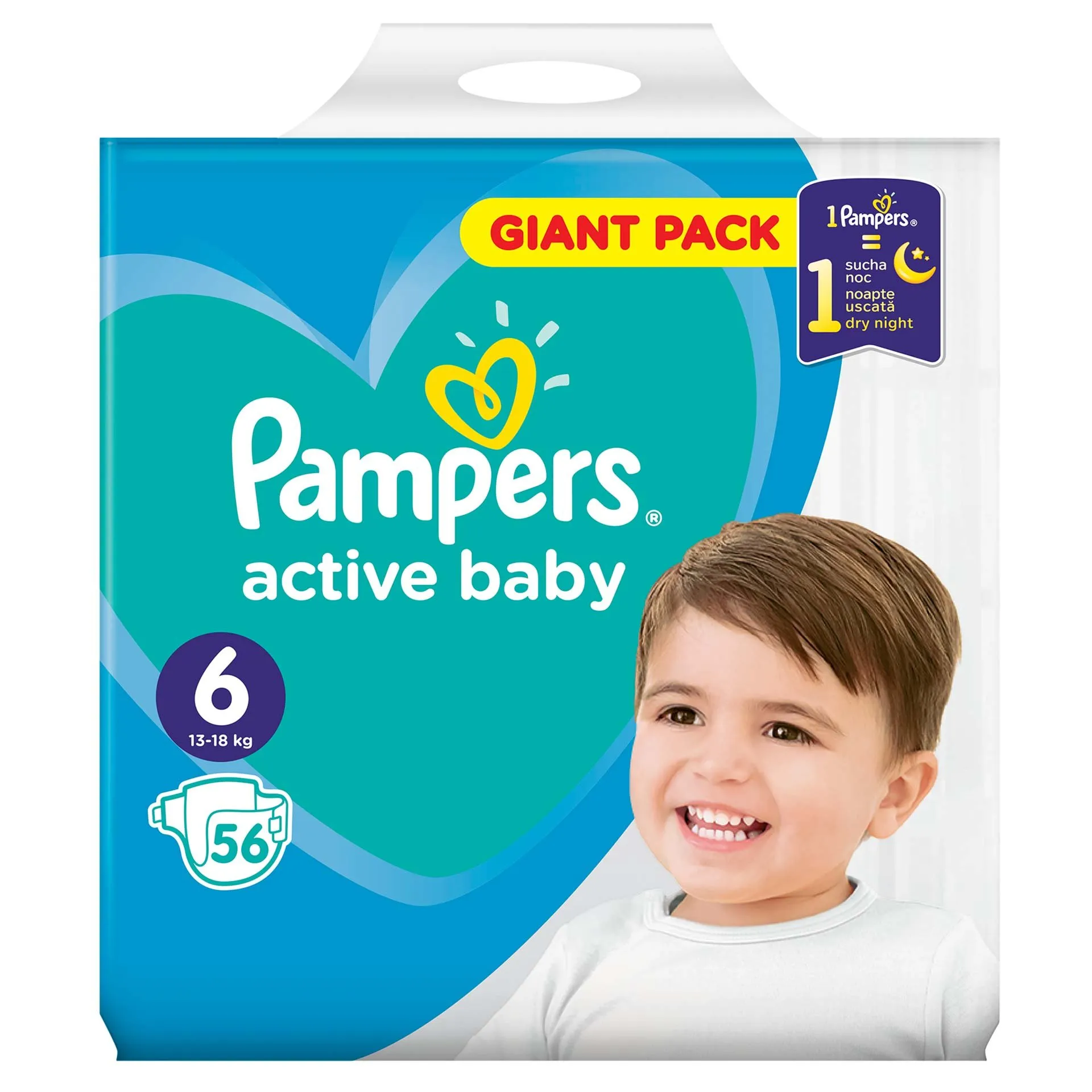 Pampers 6 Active Baby 13-18kg x 56 bucati