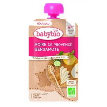 Piure de pere si bergamota, 120g, BabyBio